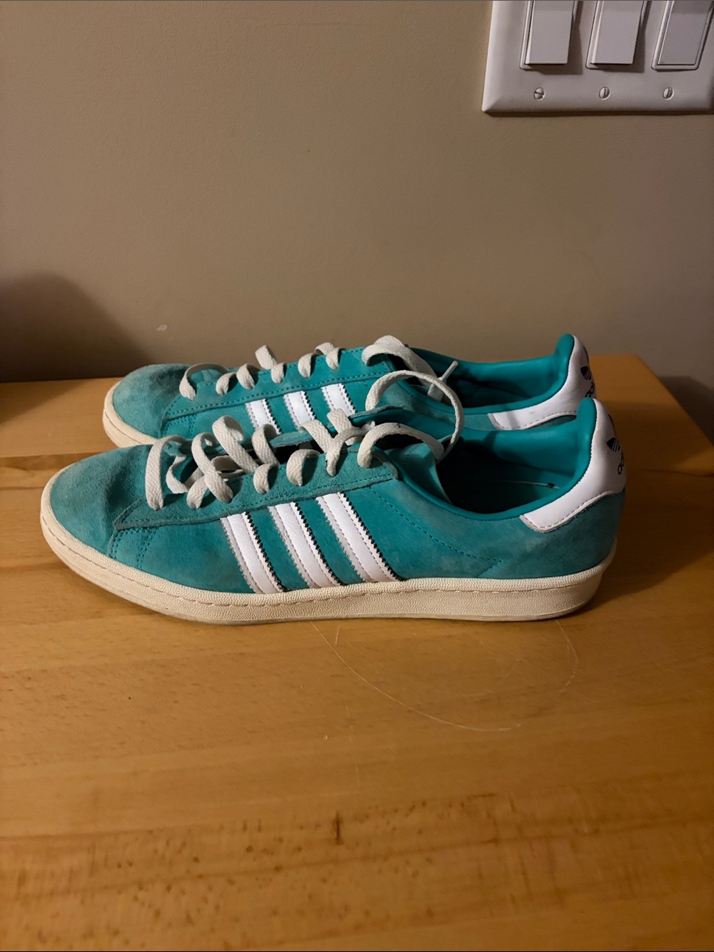 adidas campus 80s White Mint Green FV8495 Sneakers Sz 11